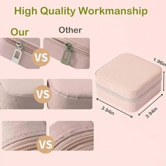 Set of 2 - Travel Jewelry  Case , Jewelry Organizer Box Mini Small , Women Girl - Picture 2 of 2